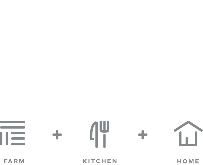 Cottage logo concept combining farm, kitchen, and home symbols