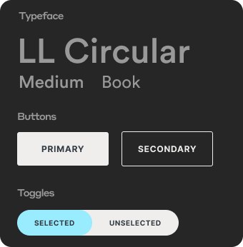 Makeshift typeface, button, and toggle styles