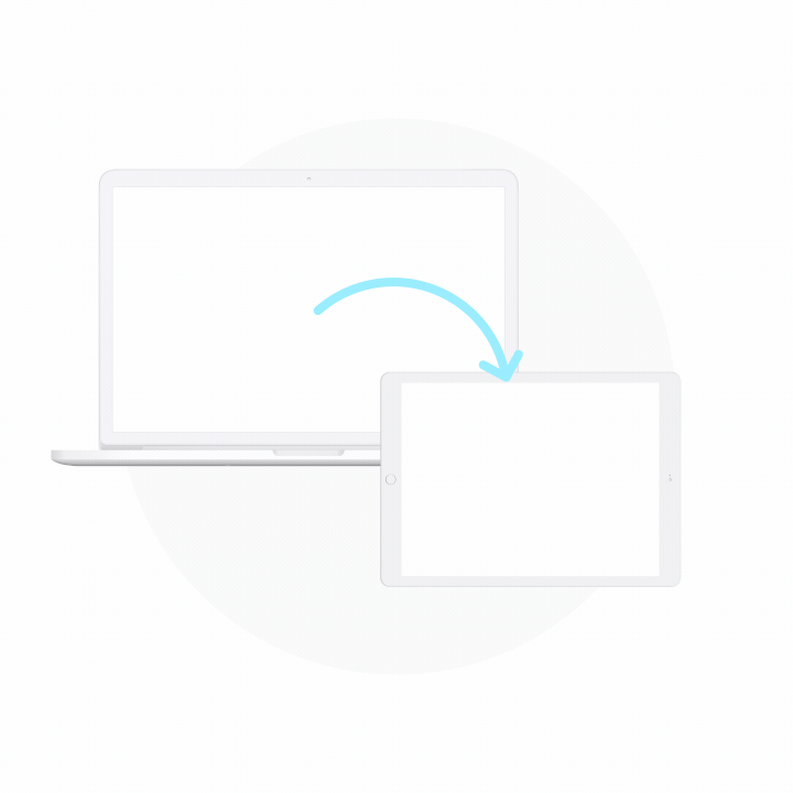 Makeshift motion study showing scheduling across desktop and tablet devices